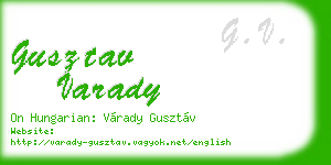 gusztav varady business card