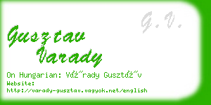 gusztav varady business card